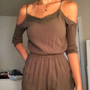 olive green romper